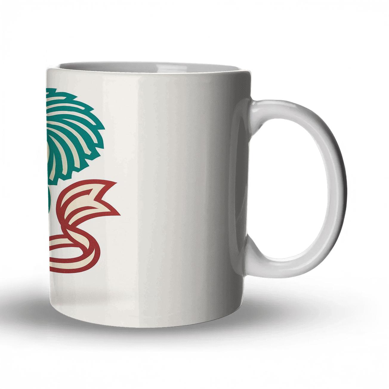 Cheer Pom Pom Crest novelty coffee mugs