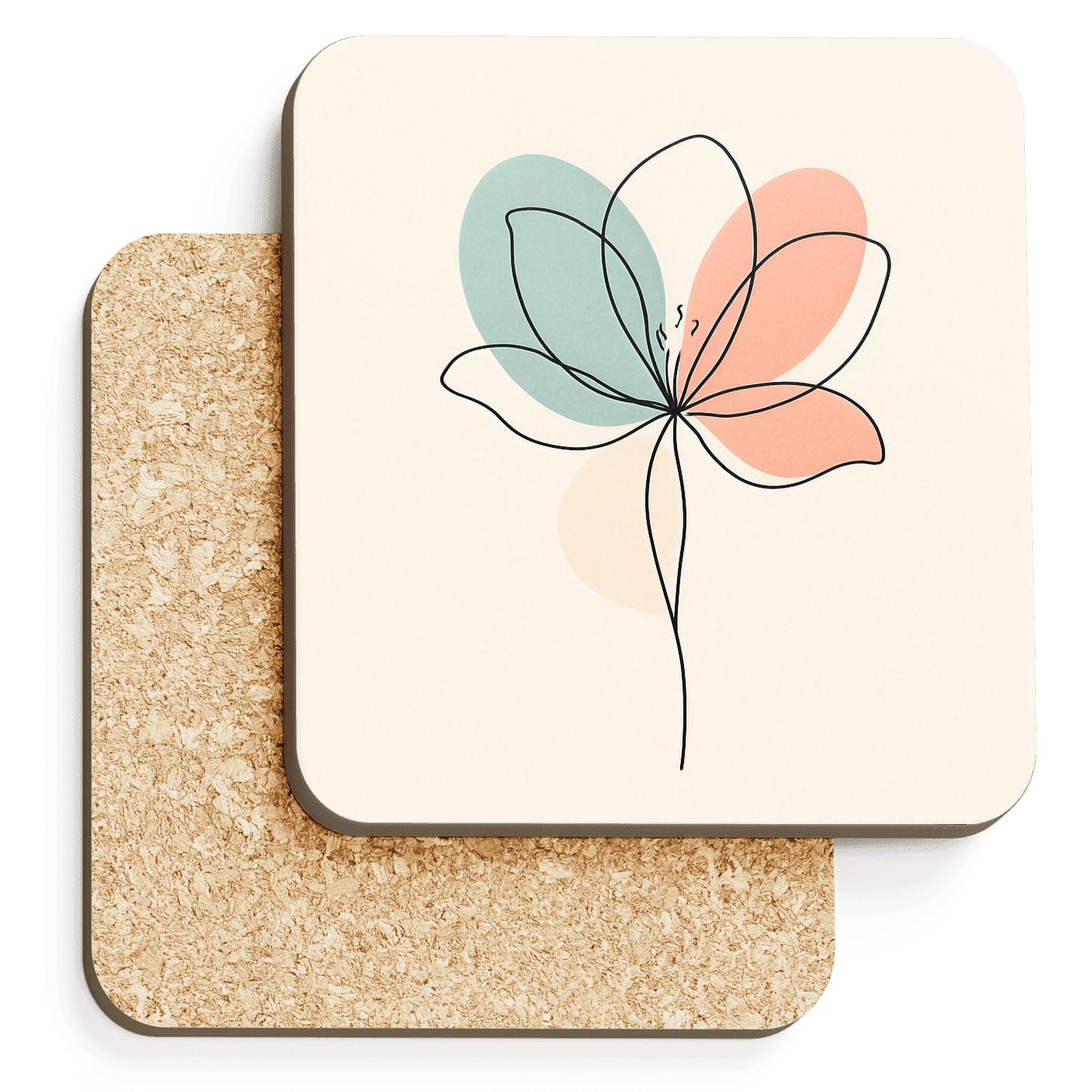 Celestial Bloom personalized drink coasters