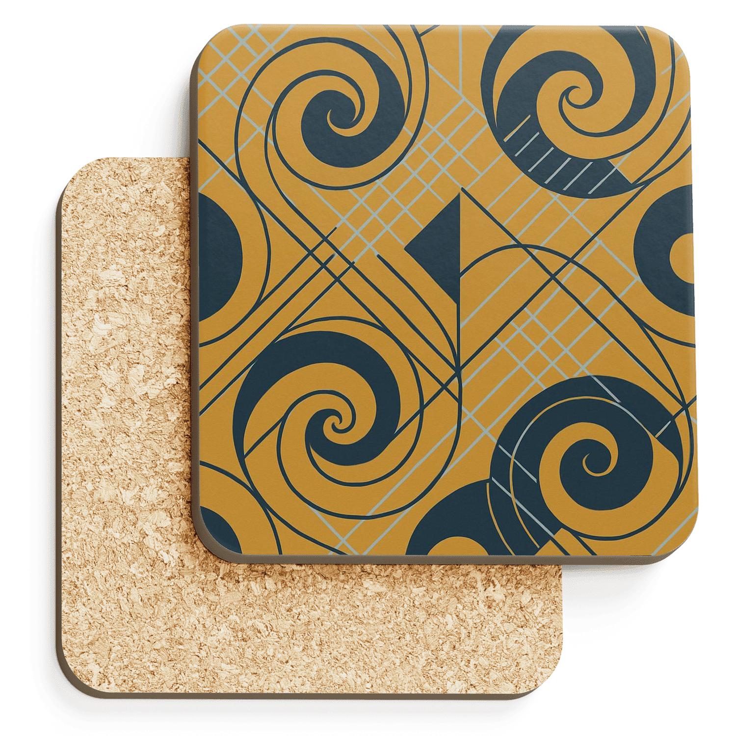 Golden Ratio Spiral Weave coasters for home decor