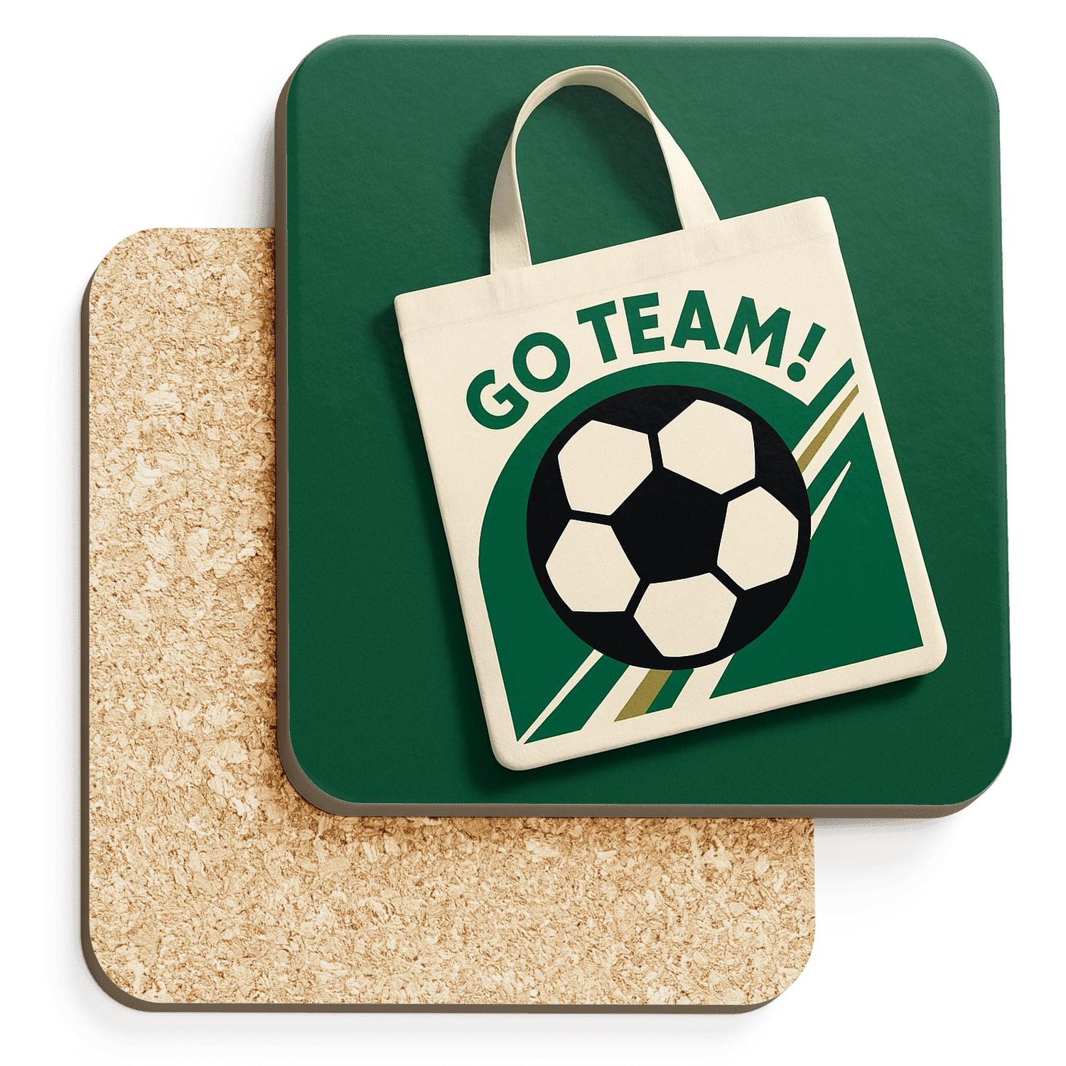 Midfield Charge Soccer elegant tabletop coasters