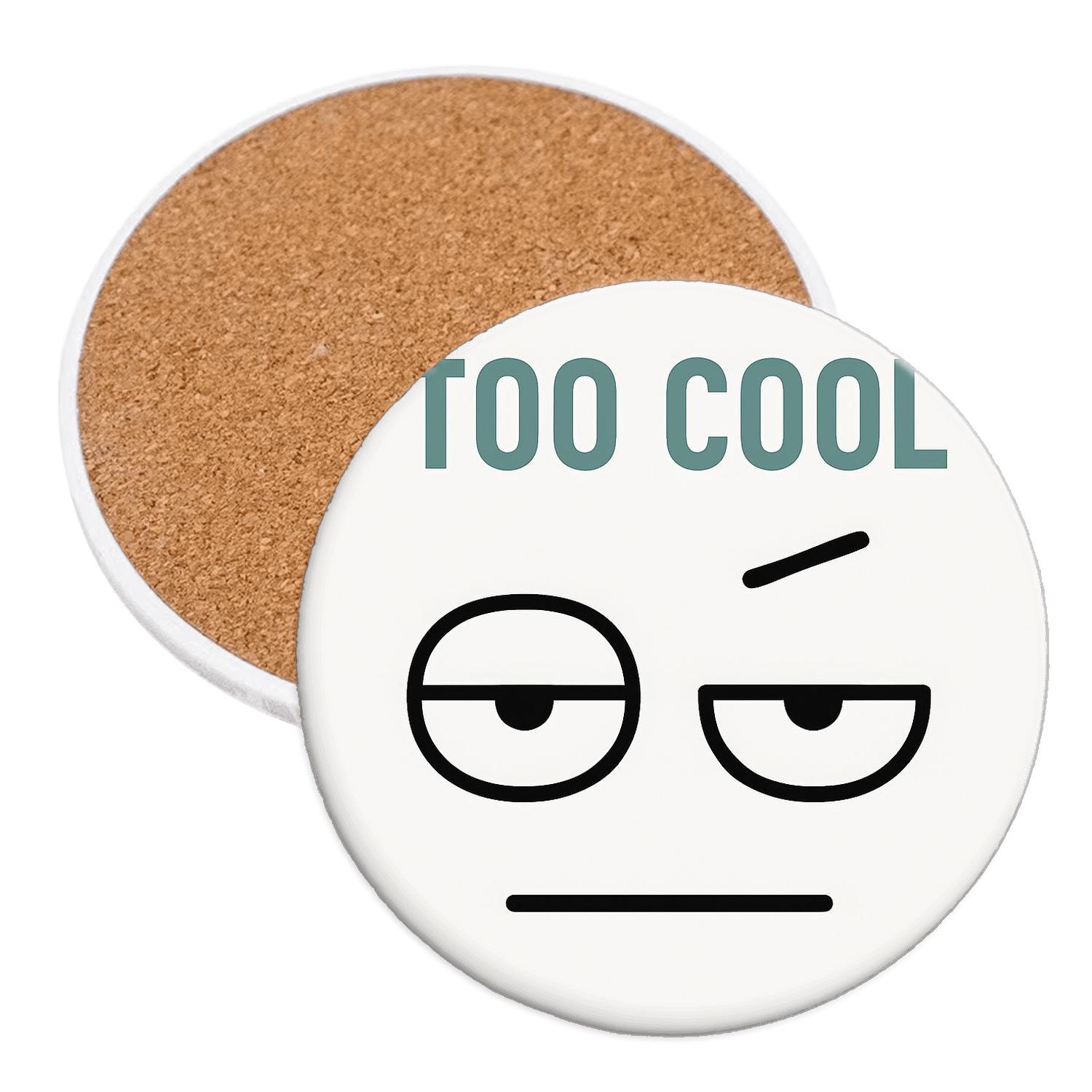 Resting Sarcasm Face wooden table coasters