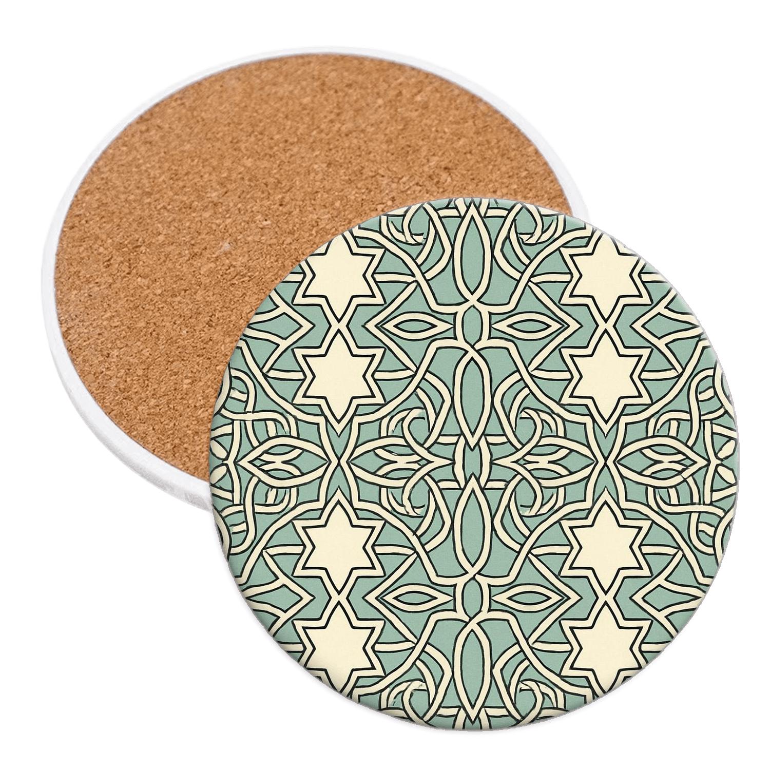 Parametric Moorish Lace absorbent drink coasters