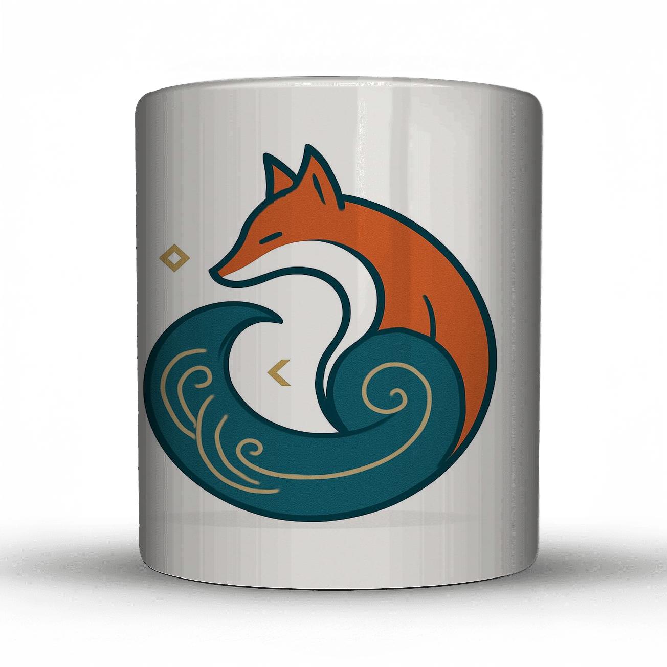Minimalist Fox Embrace gift mugs for occasions