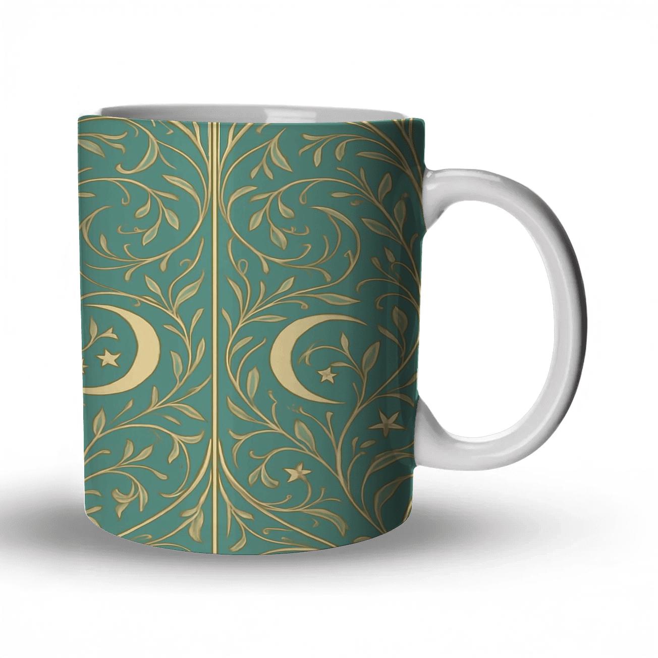 Art Nouveau Celestial Lace insulated thermal mugs