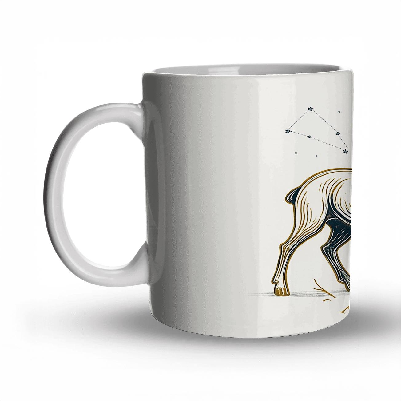 Aries Ram Minimalist Line Art personalized mugs