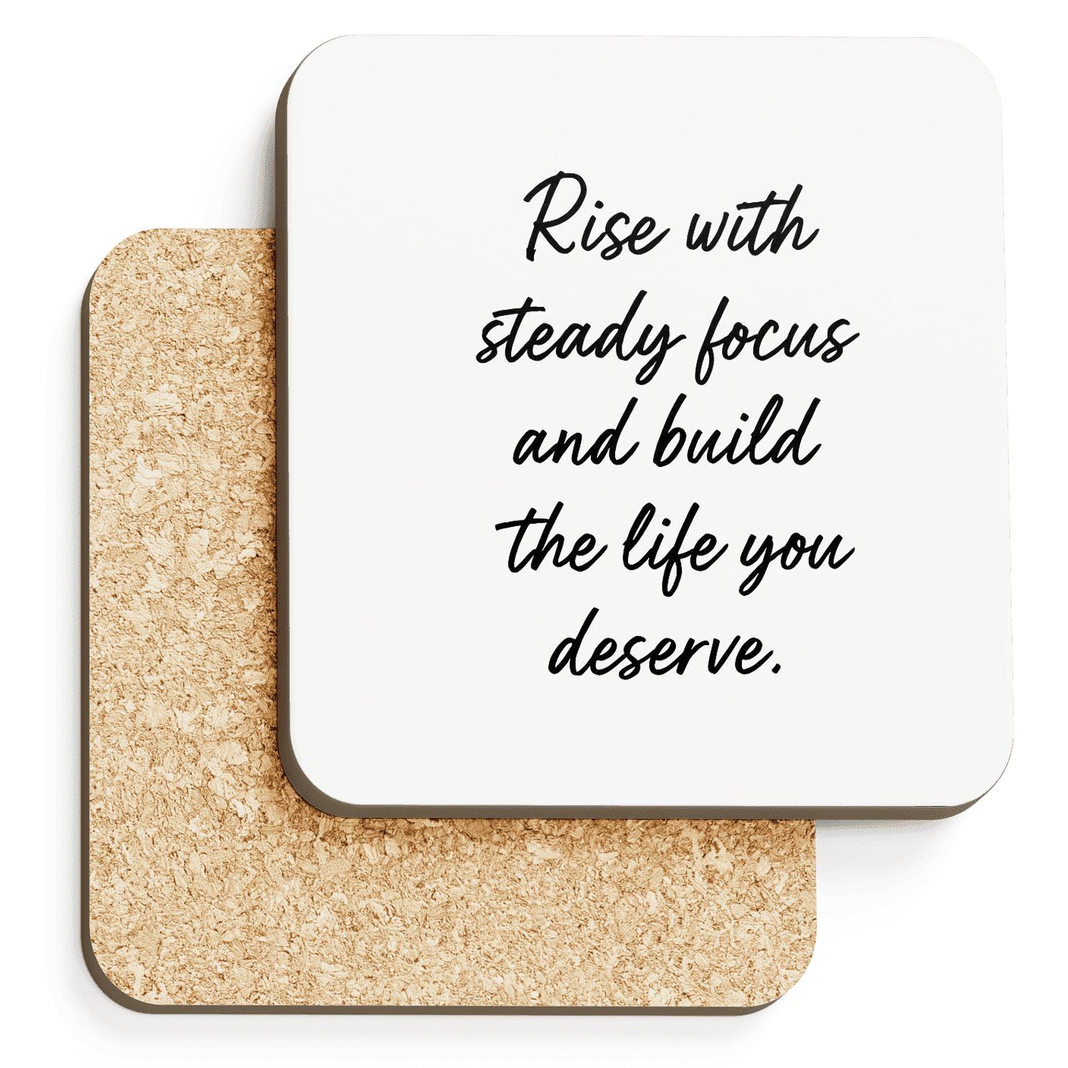 Rise With Purpose custom engraved coasters