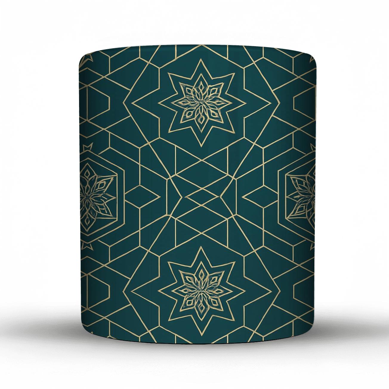 Ornamental Star Grid personalized mugs