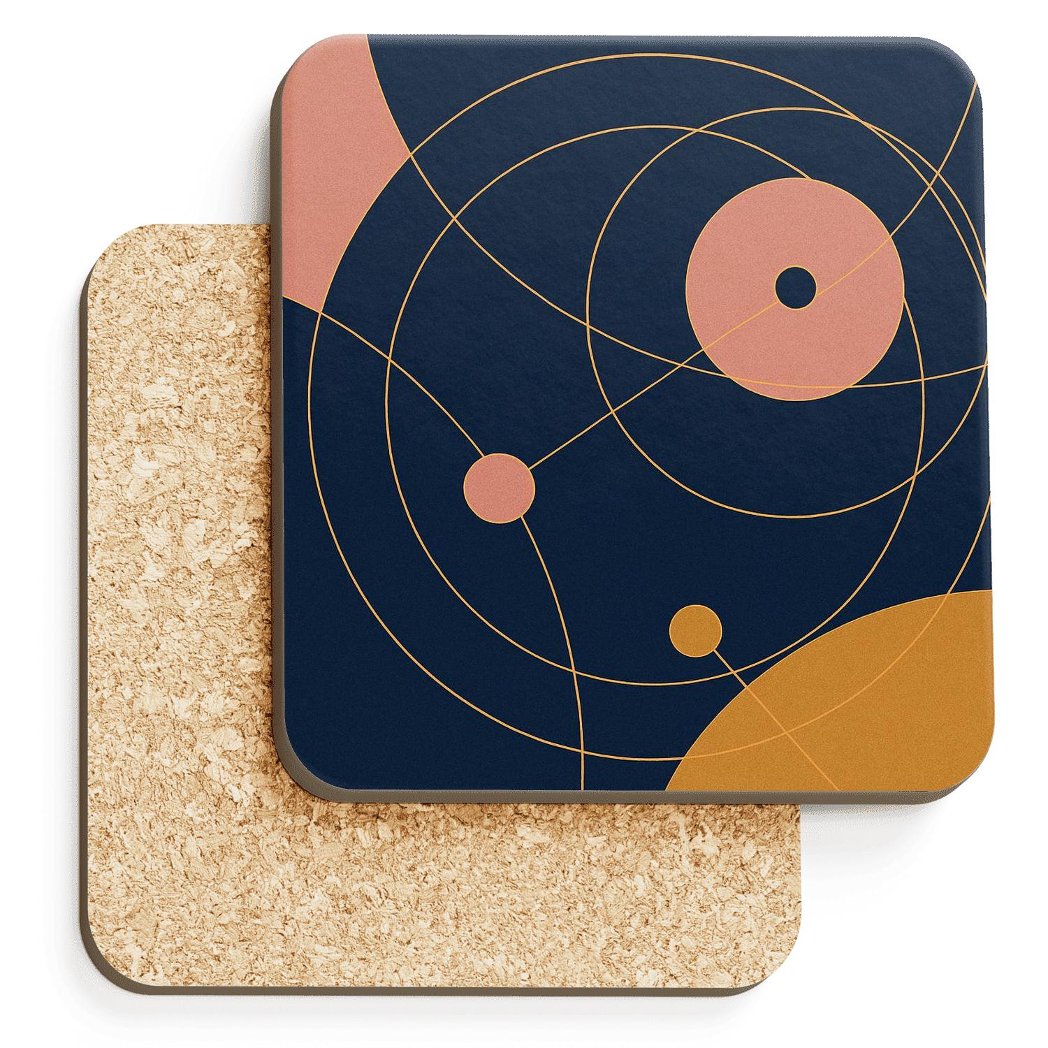 Celestial Geometry custom engraved coasters