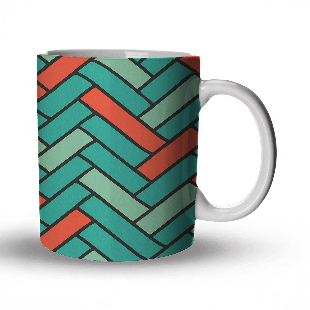 Prismatic Weave novelty coffee mugs