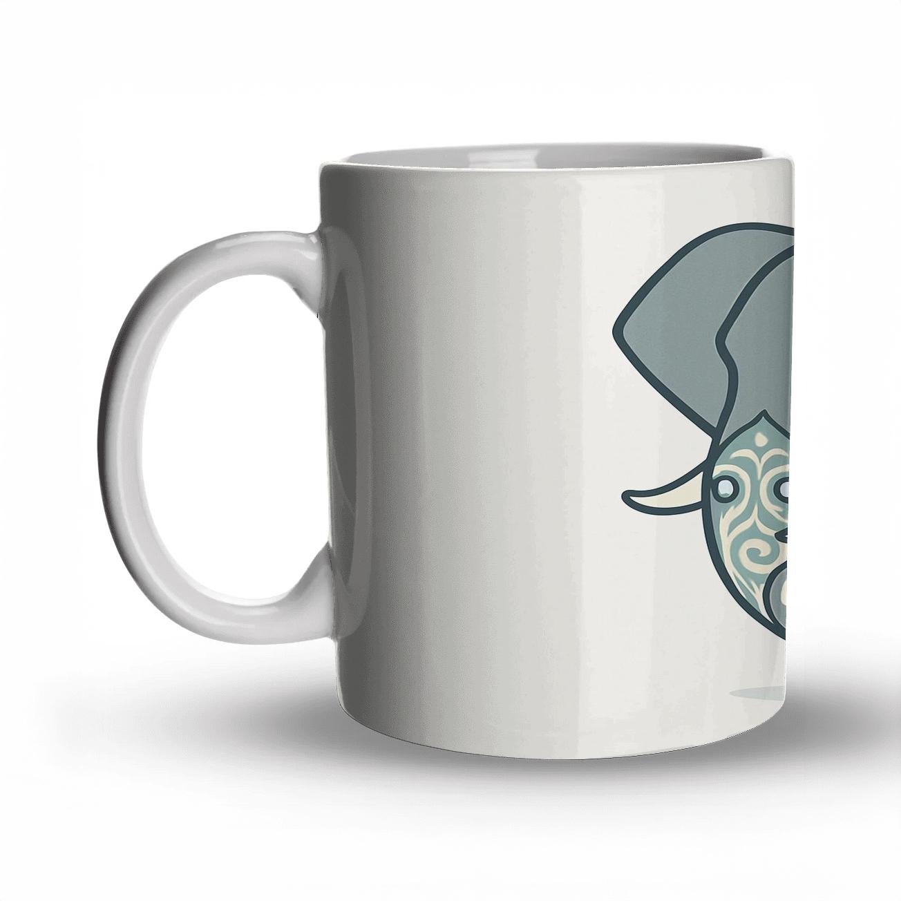 Serene Elephant Line decorative mug sets