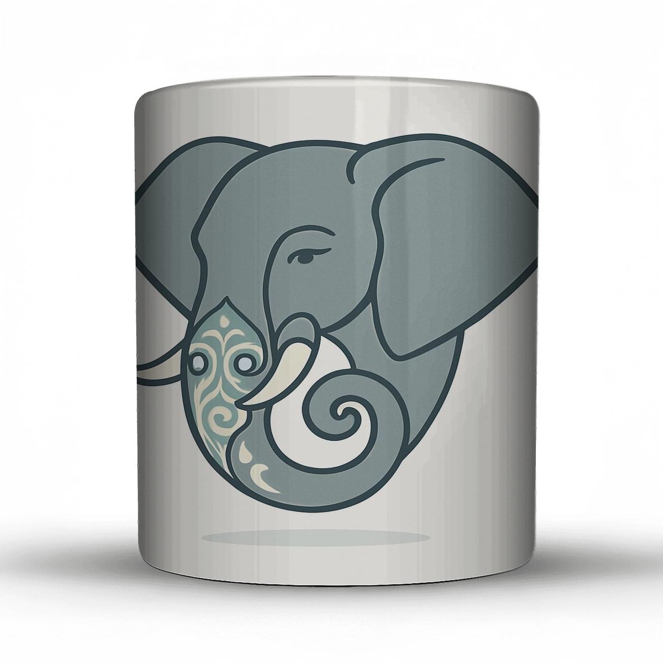 Serene Elephant Line decorative mug sets