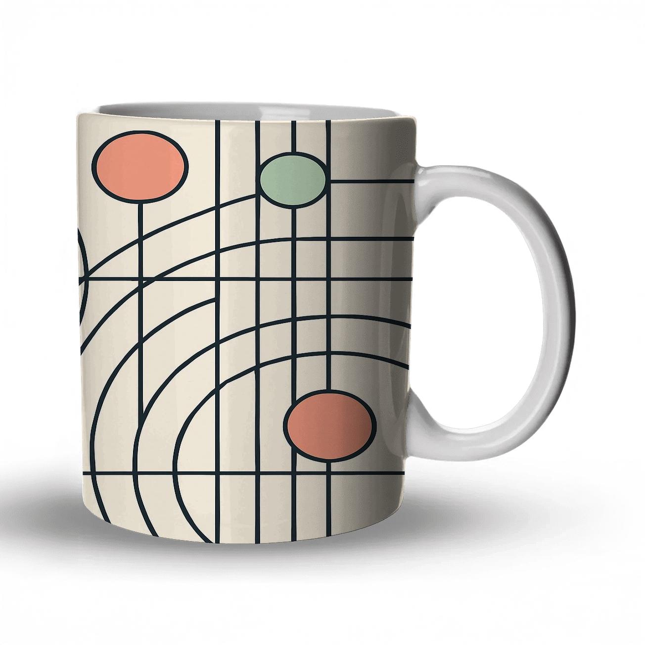 Bauhaus Orbit Lines premium drinkware mugs