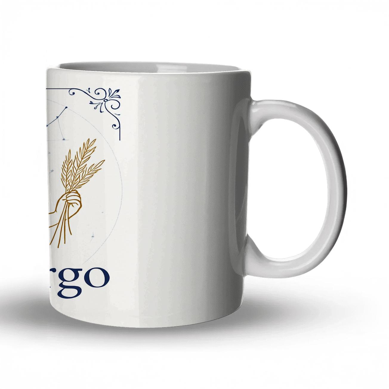 Virgo Maiden Elegant Line Art decorative mug sets