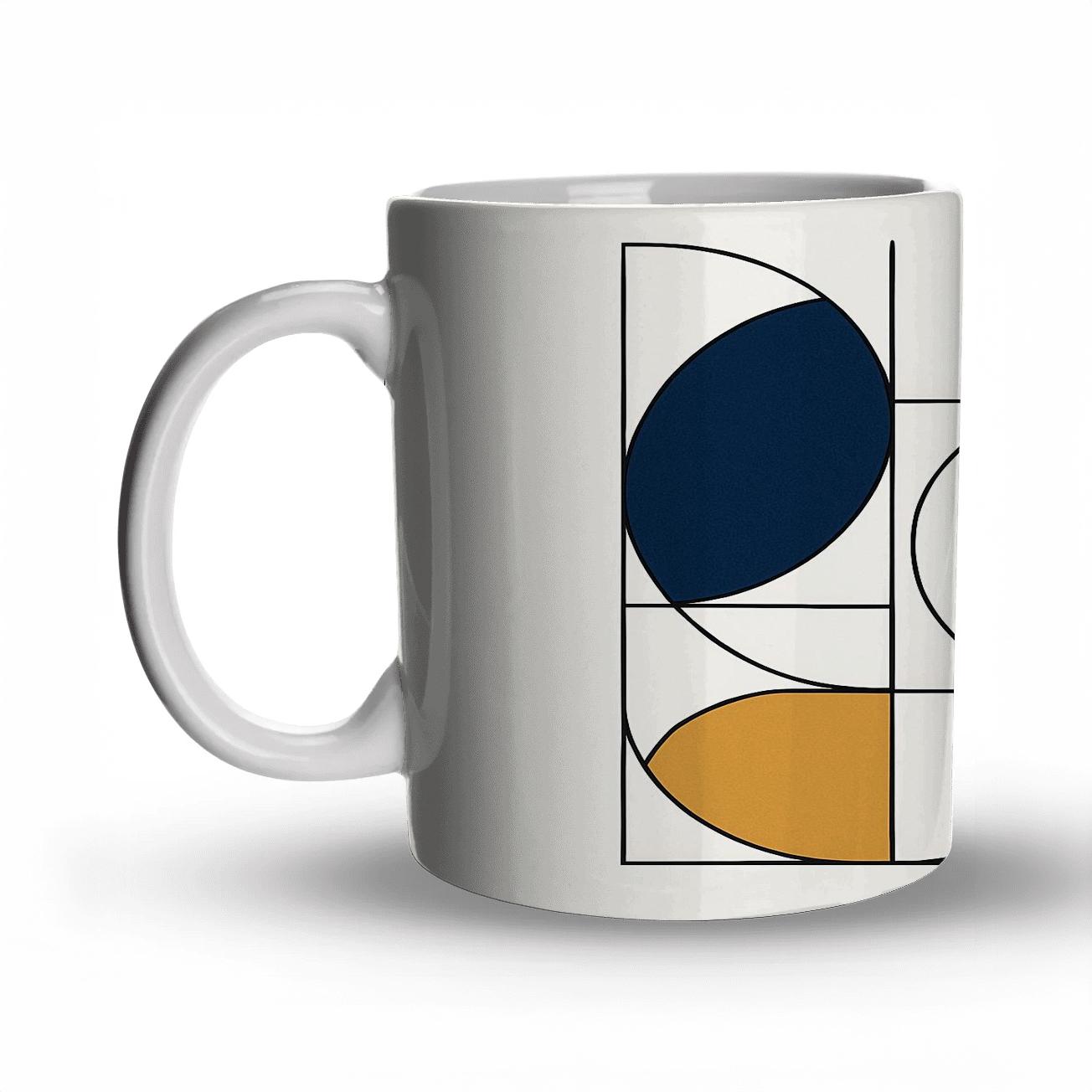 Abstract Geometric Flow insulated thermal mugs