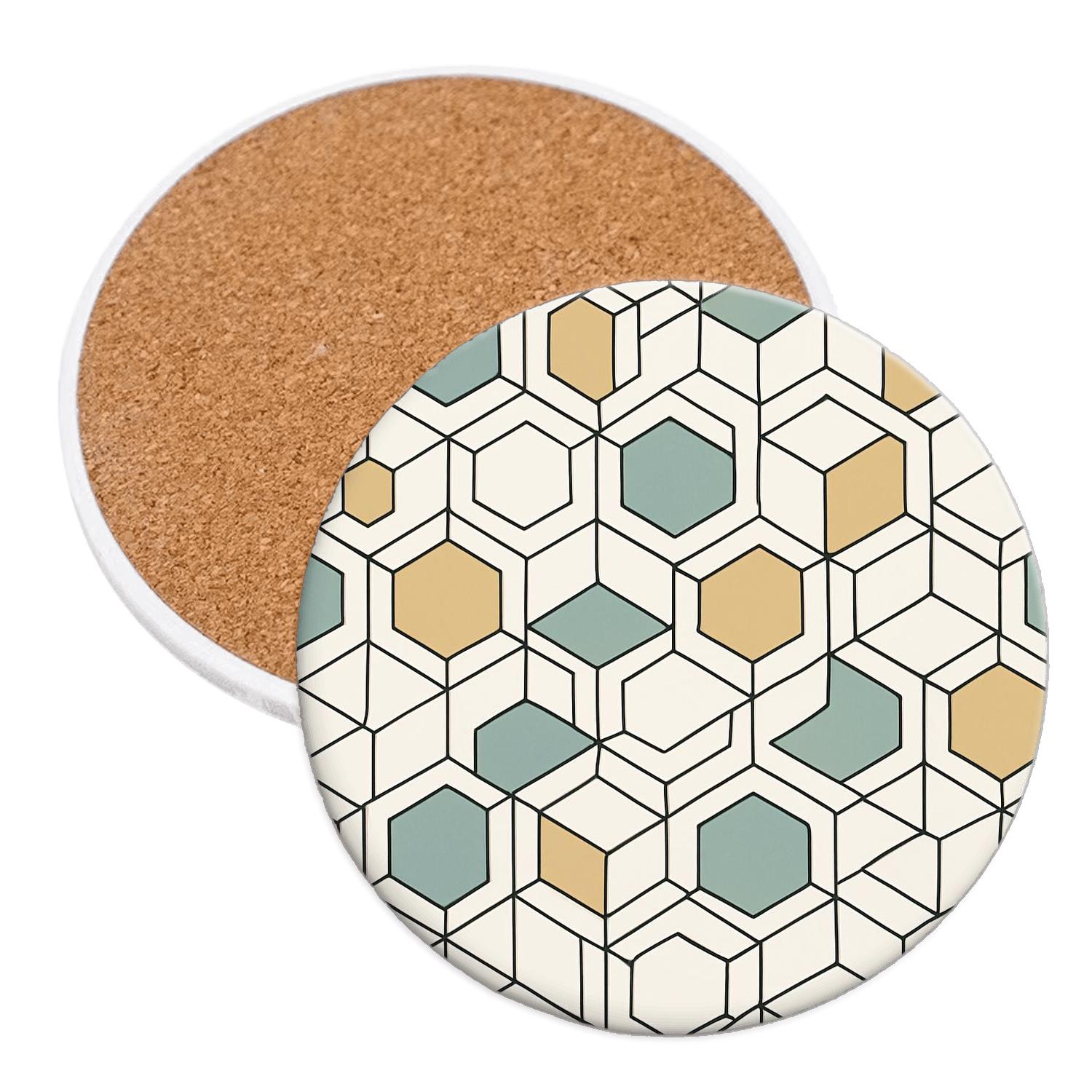 Interlocking Hexagonal Mosaic coasters for home decor