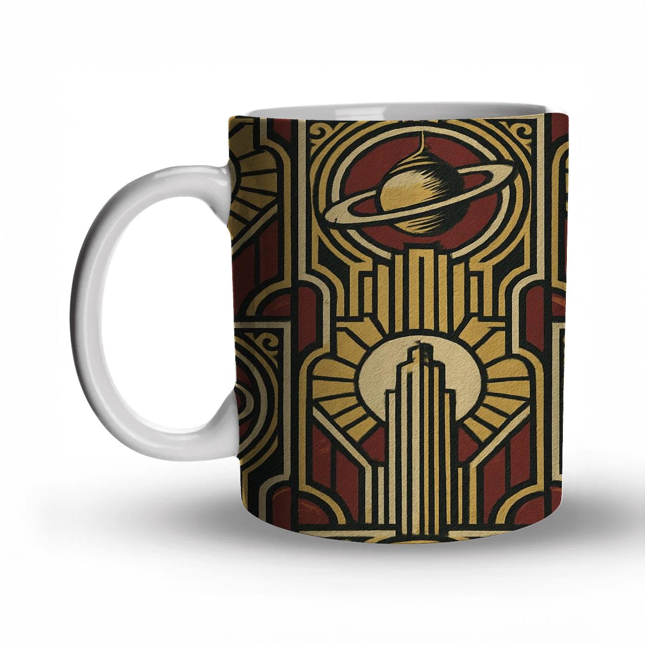 Deco Orbital Motifs gift mugs for occasions