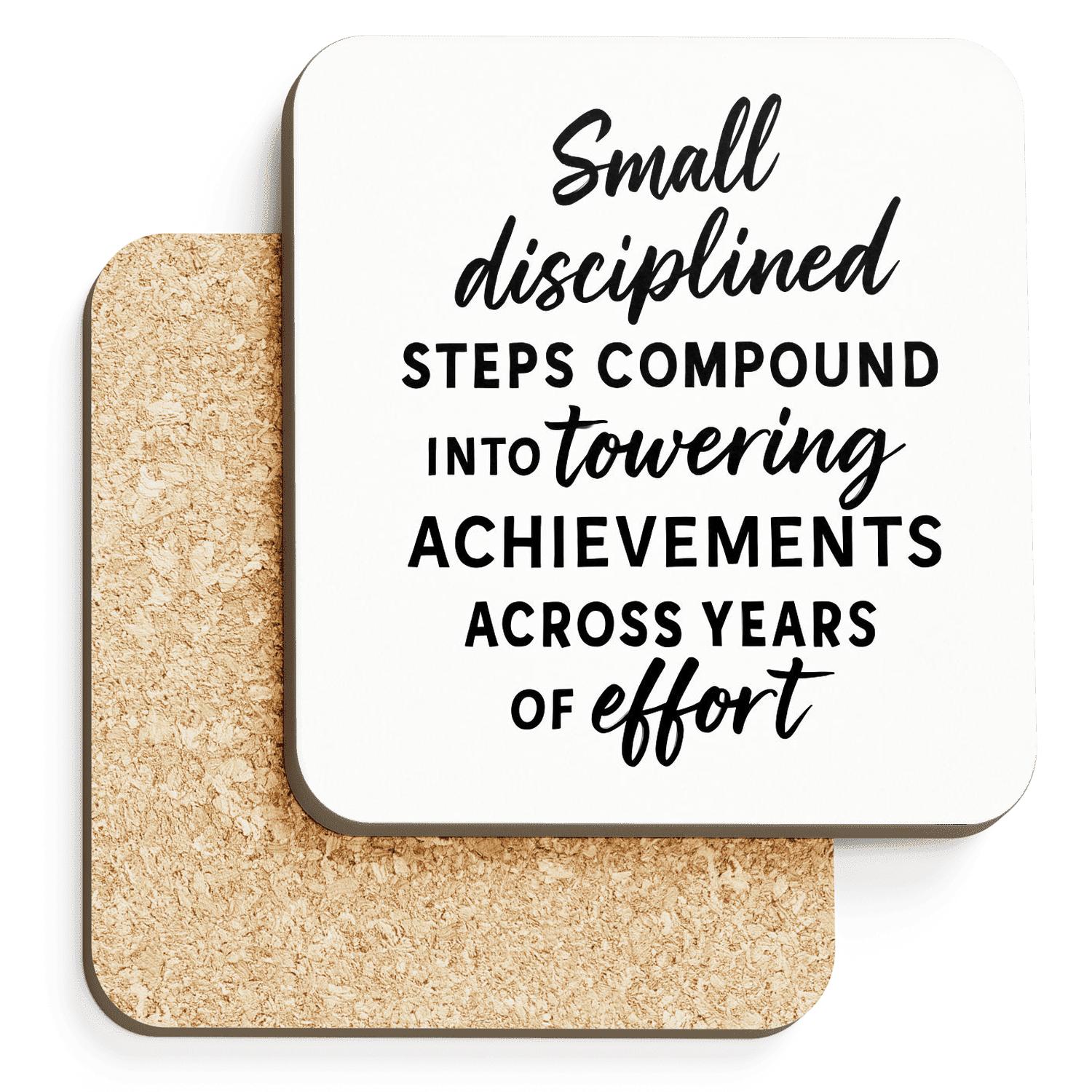 Compound Progress wooden table coasters