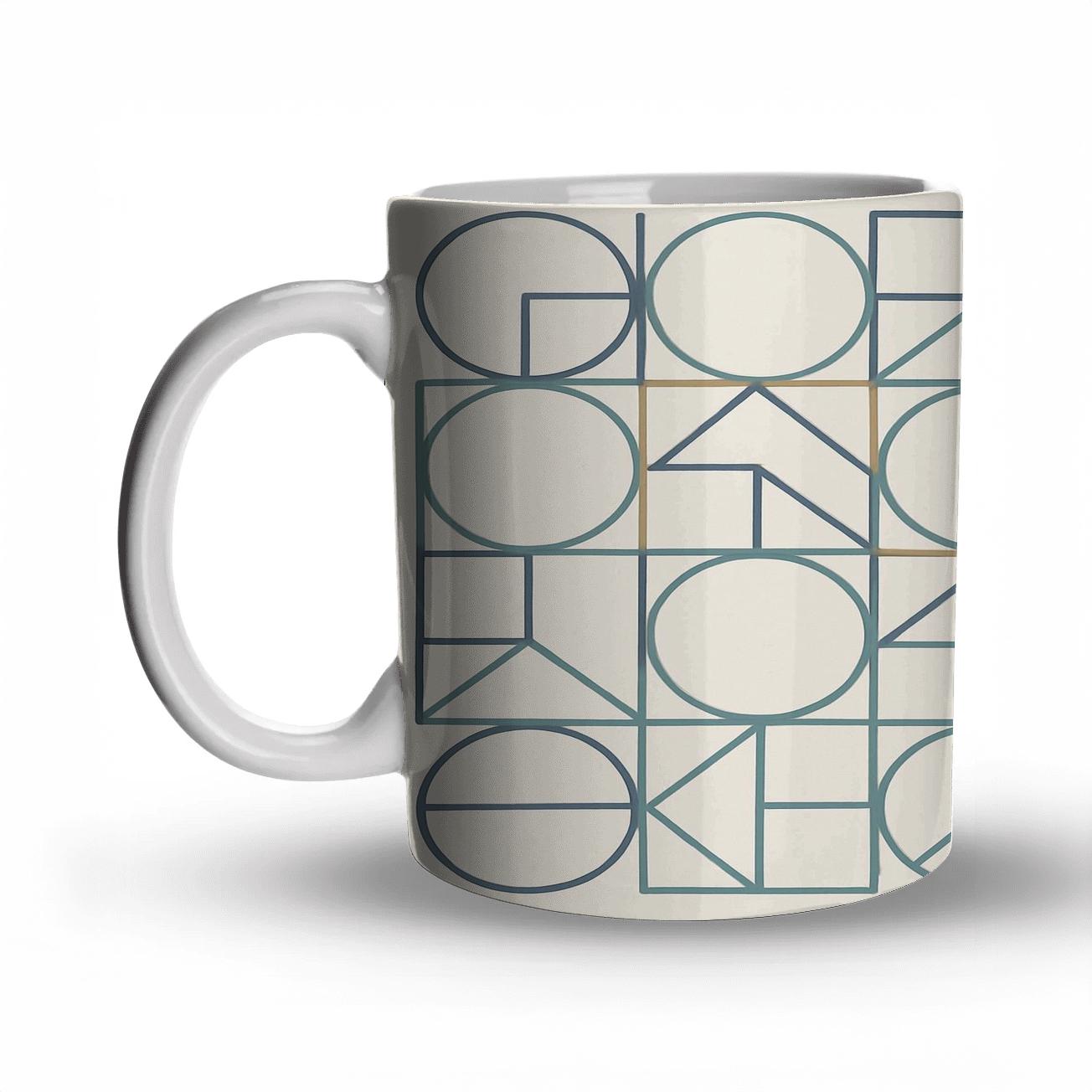 Linear Bauhaus Mosaic premium drinkware mugs