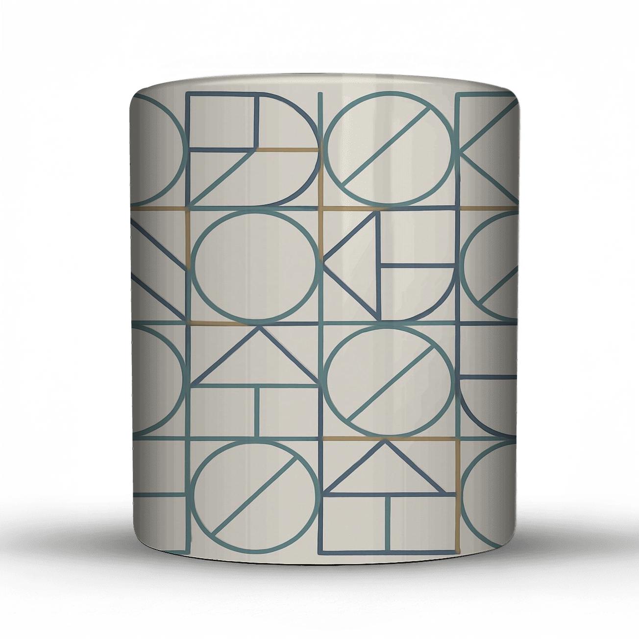 Linear Bauhaus Mosaic premium drinkware mugs