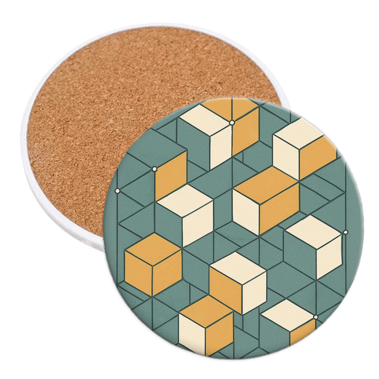 Modular Isometric Weave stone coaster collections