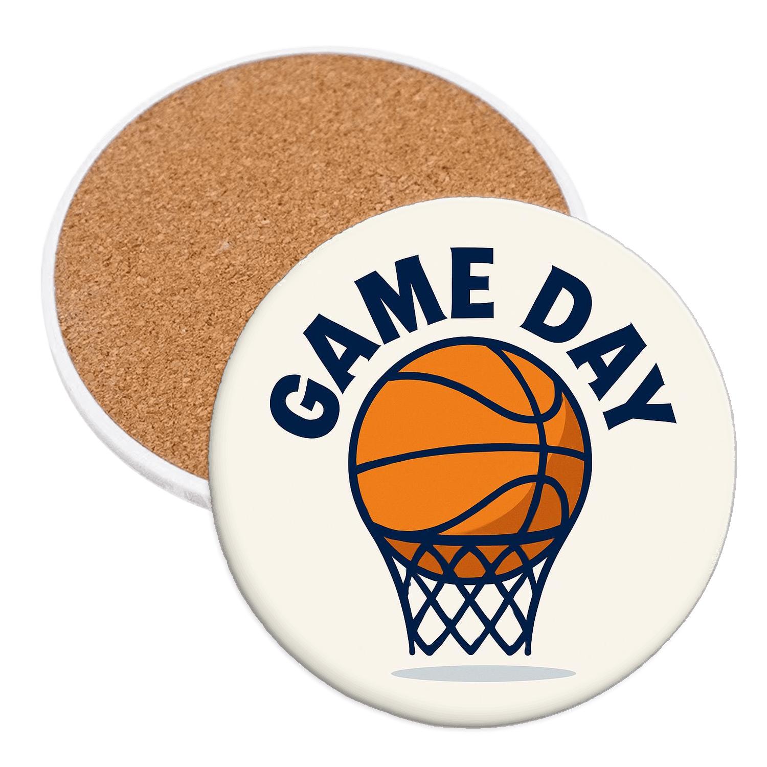 Basketball Net Rhythm personalized drink coasters