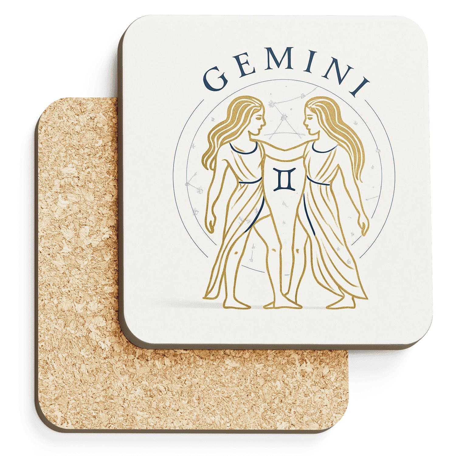Gemini Dual Lines absorbent drink coasters