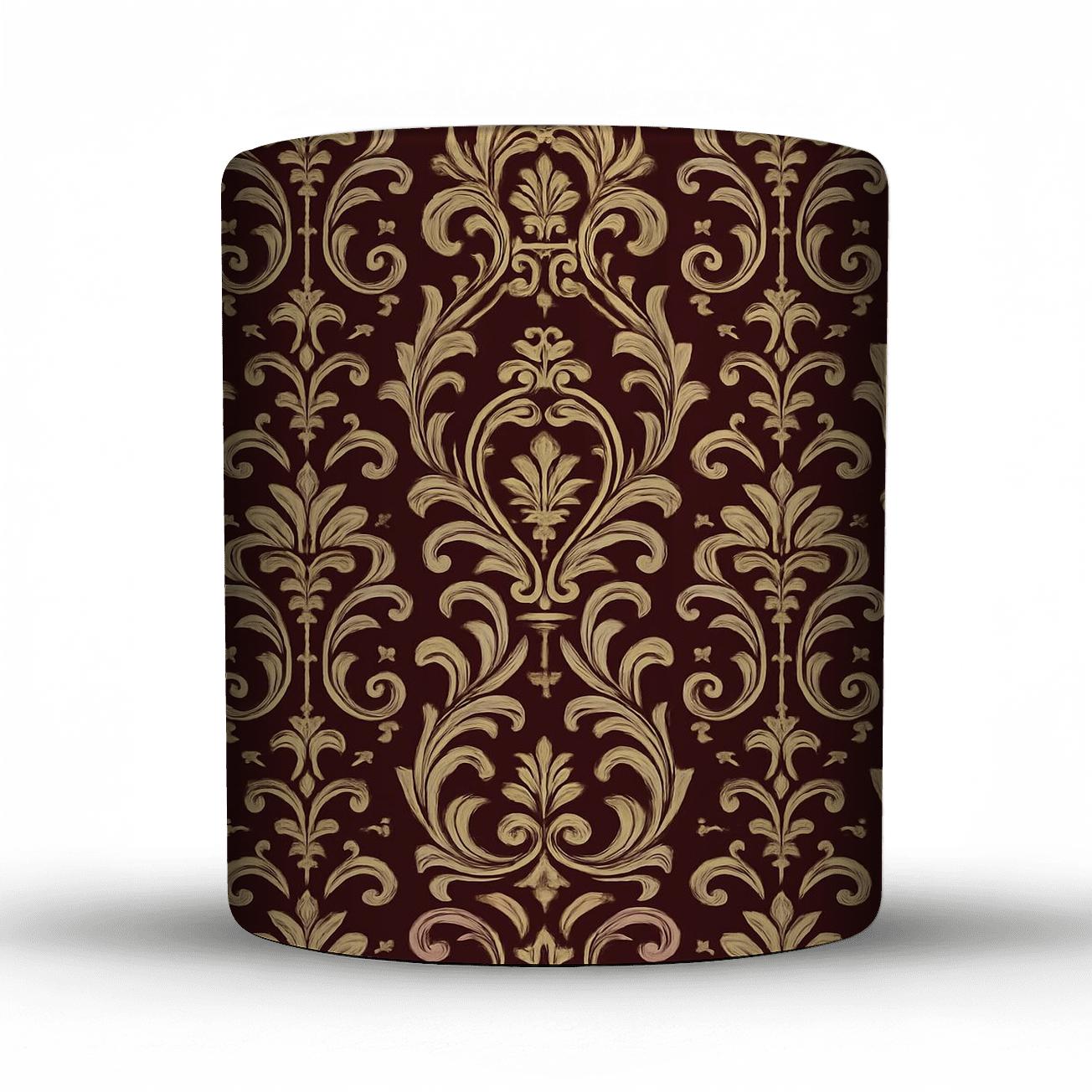 Victorian Damask Scrolls personalized mugs