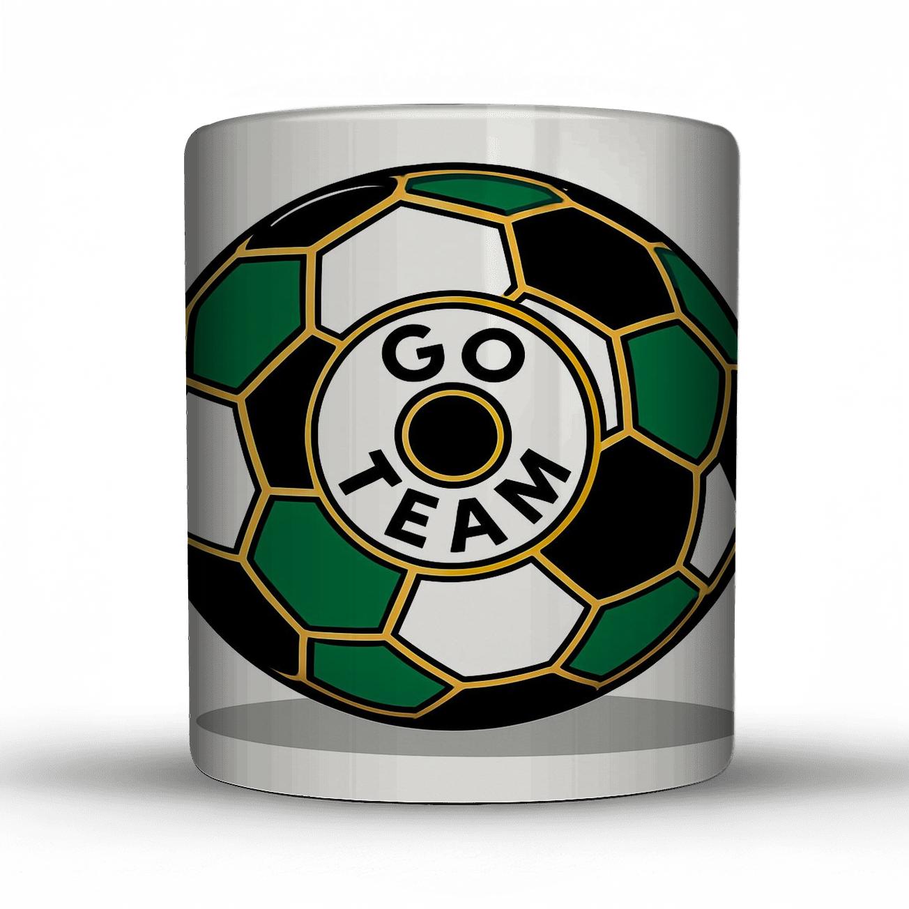 Soccer Pentagonal Harmony ceramic coffee mugs