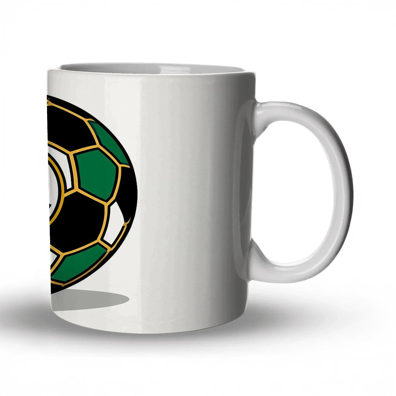 Soccer Pentagonal Harmony ceramic coffee mugs