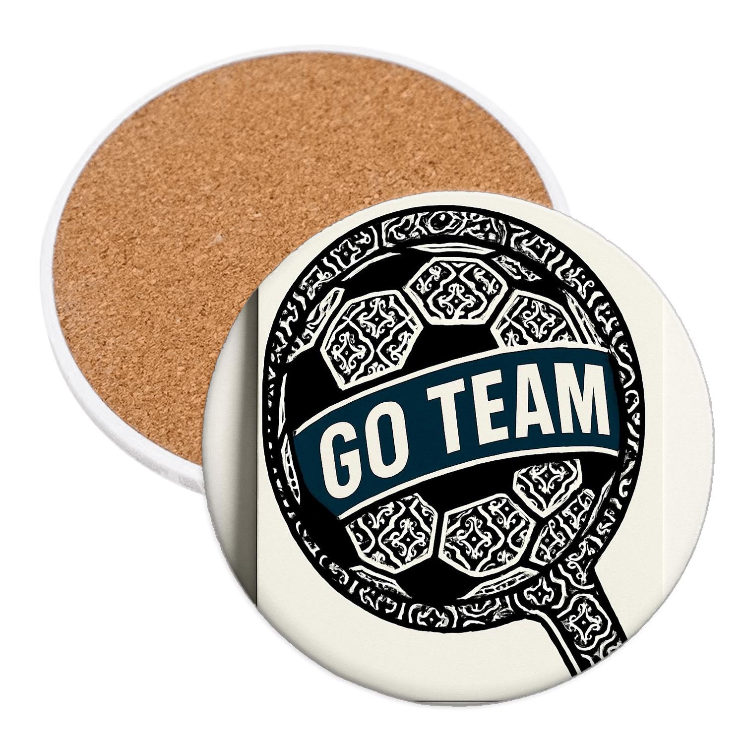 Soccer Pentagonal Legacy personalized drink coasters