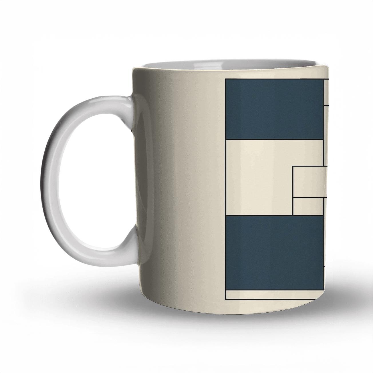 Modular Bauhaus Grid decorative mug sets