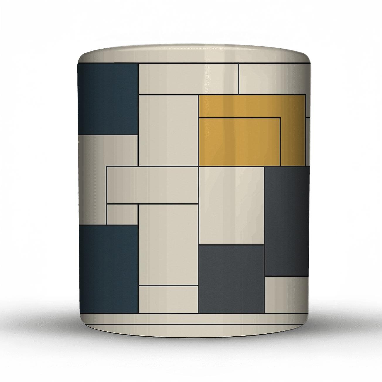Modular Bauhaus Grid decorative mug sets