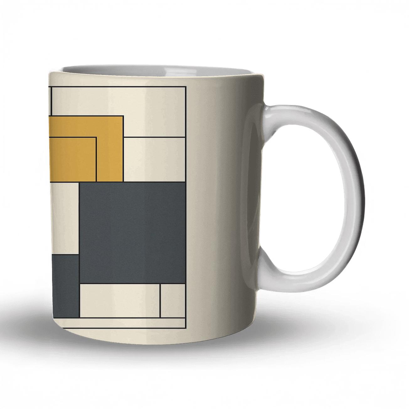Modular Bauhaus Grid decorative mug sets