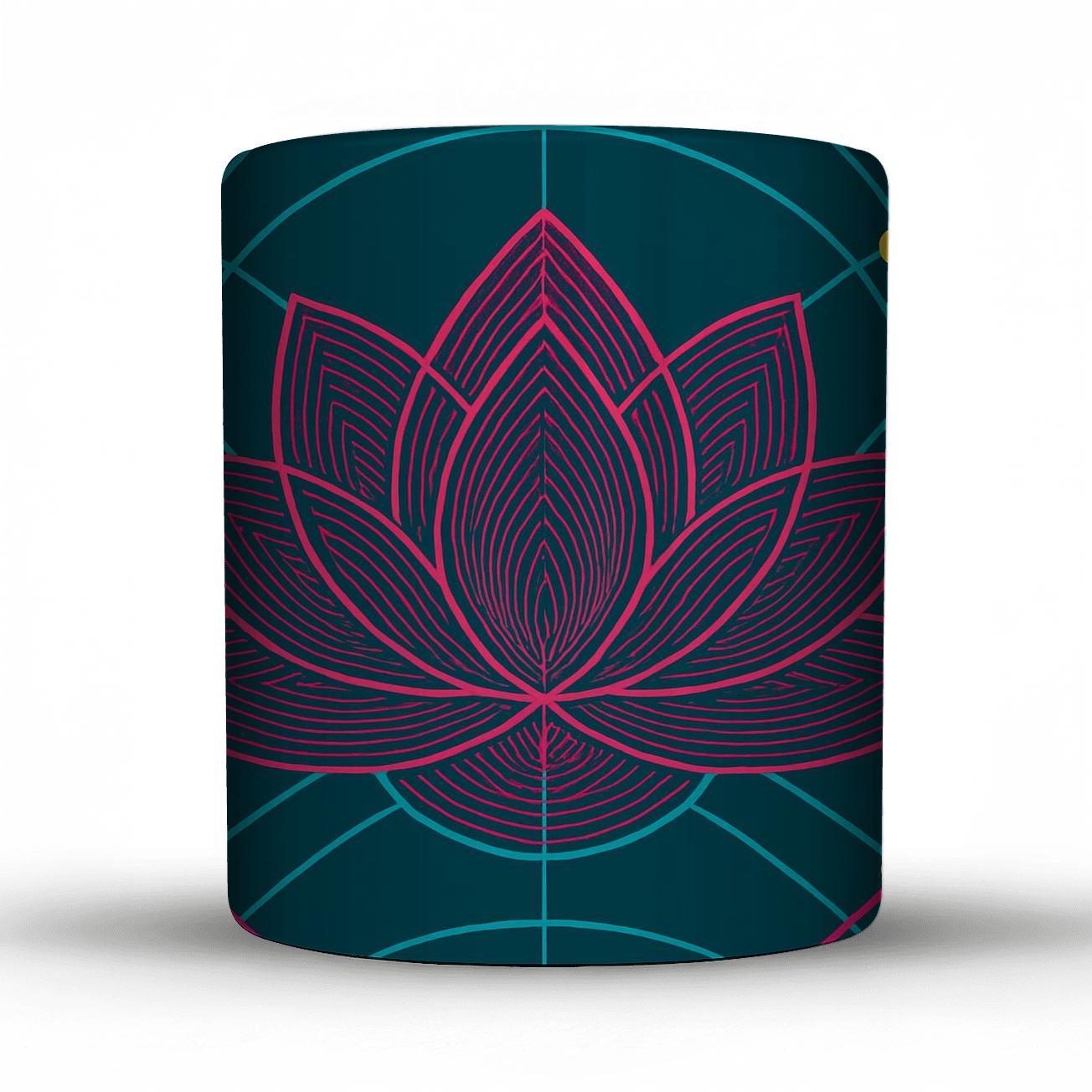 Neon Geometric Lotus decorative mug sets