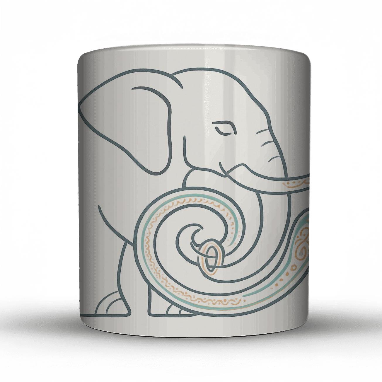 Serene Elephant Orb personalized mugs