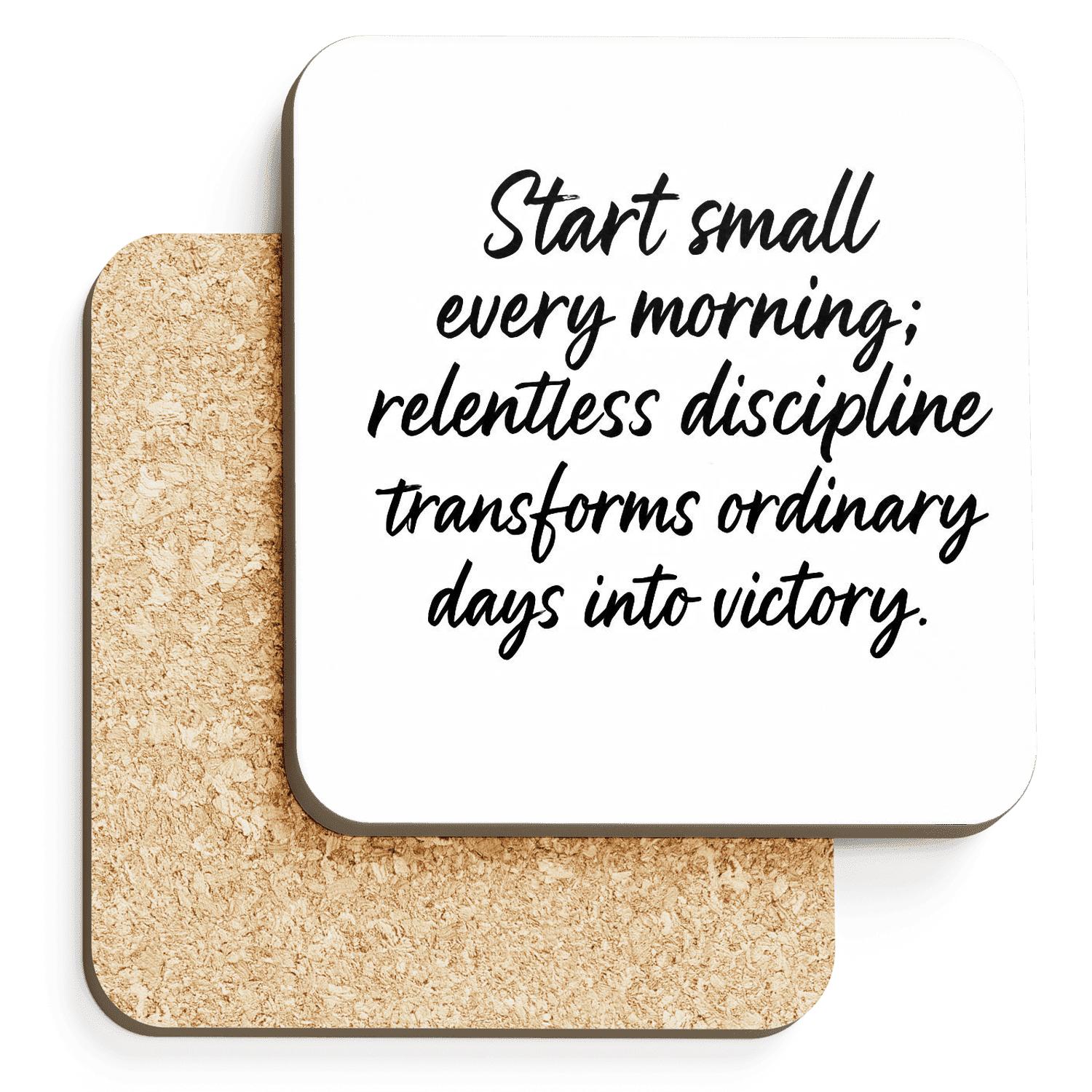 Relentless Morning Victory absorbent drink coasters