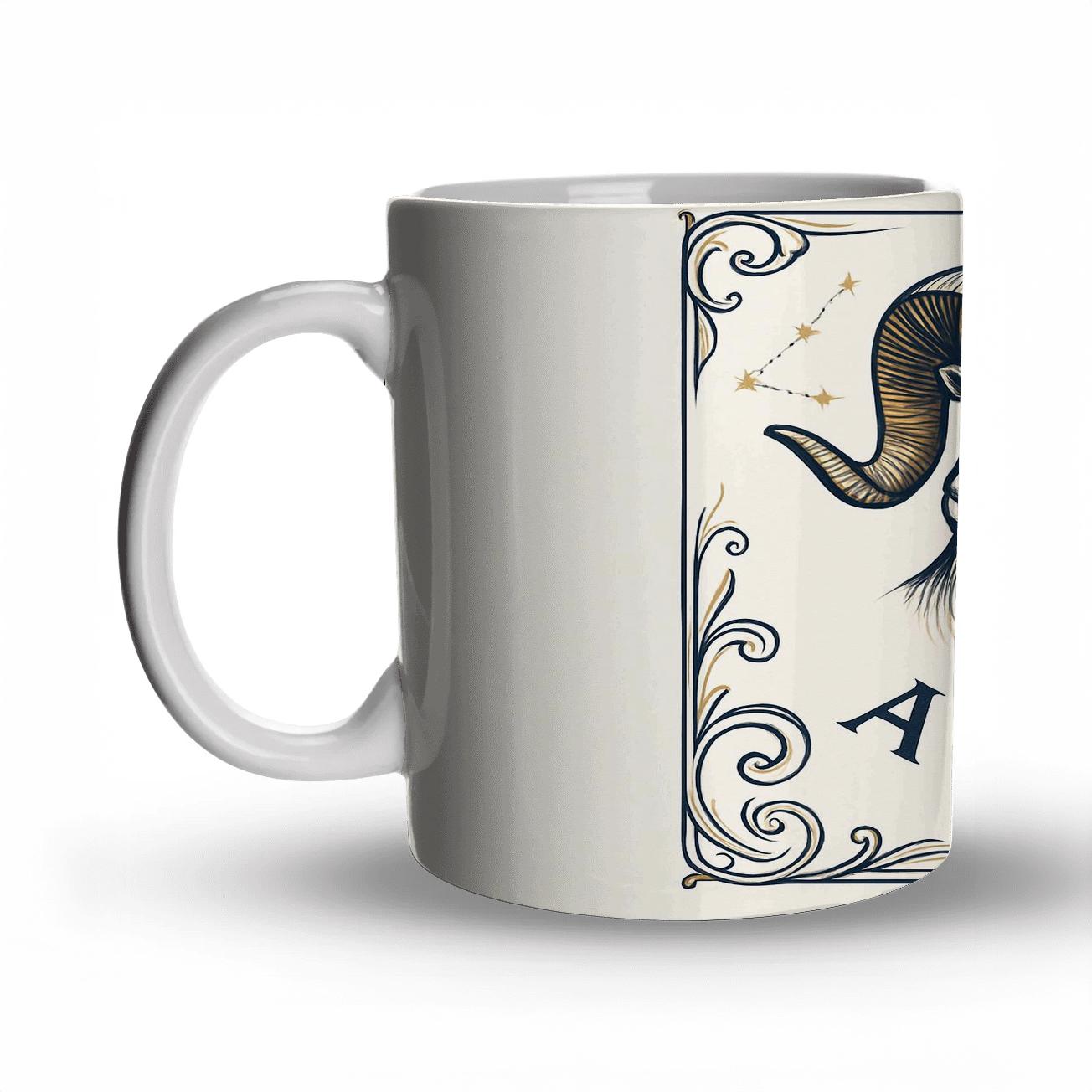 Aries Ram Emblem ceramic coffee mugs