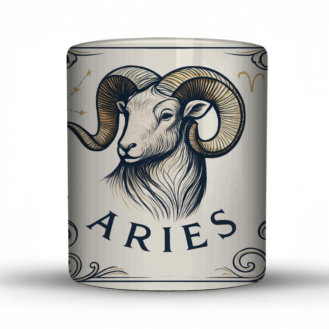 Aries Ram Emblem ceramic coffee mugs