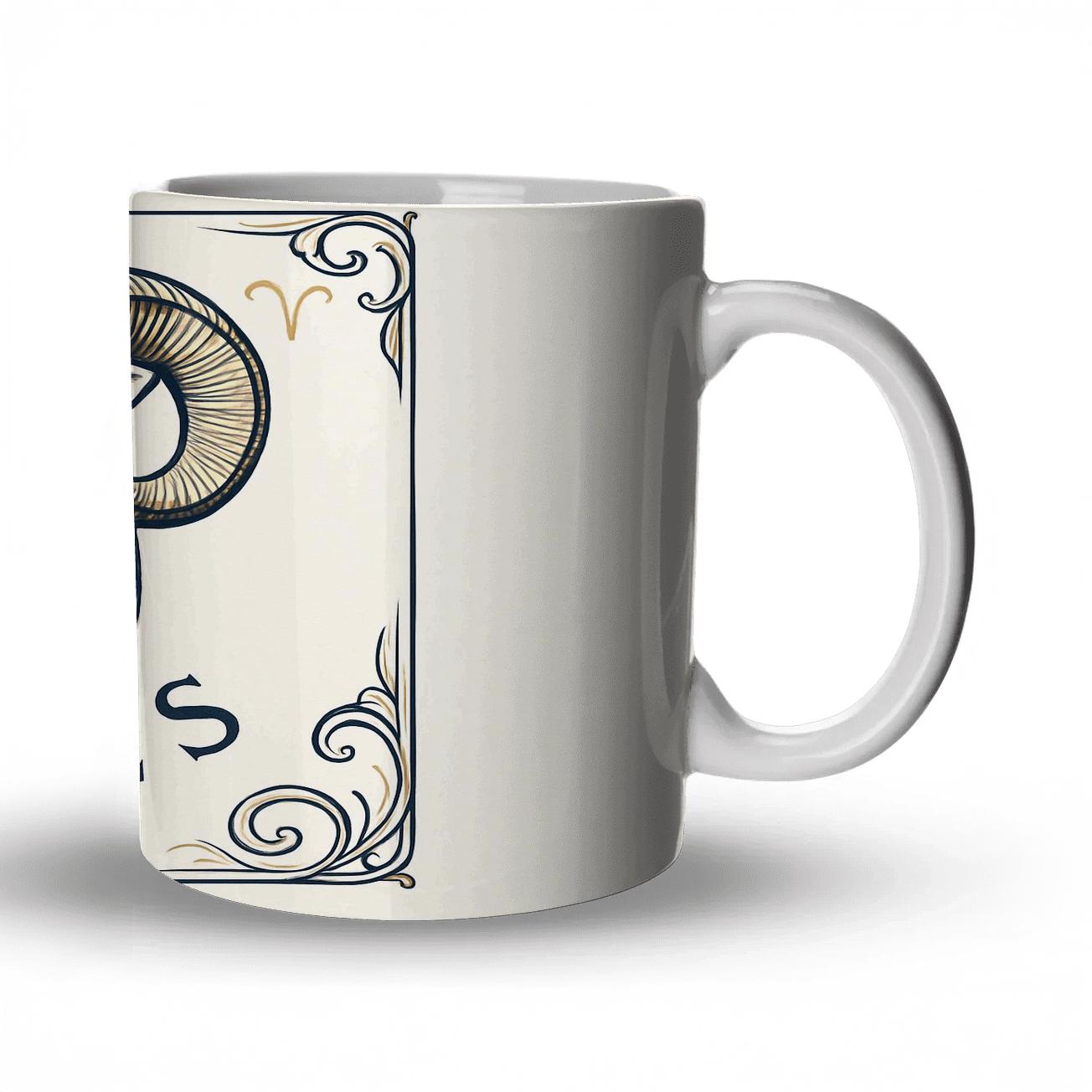 Aries Ram Emblem ceramic coffee mugs