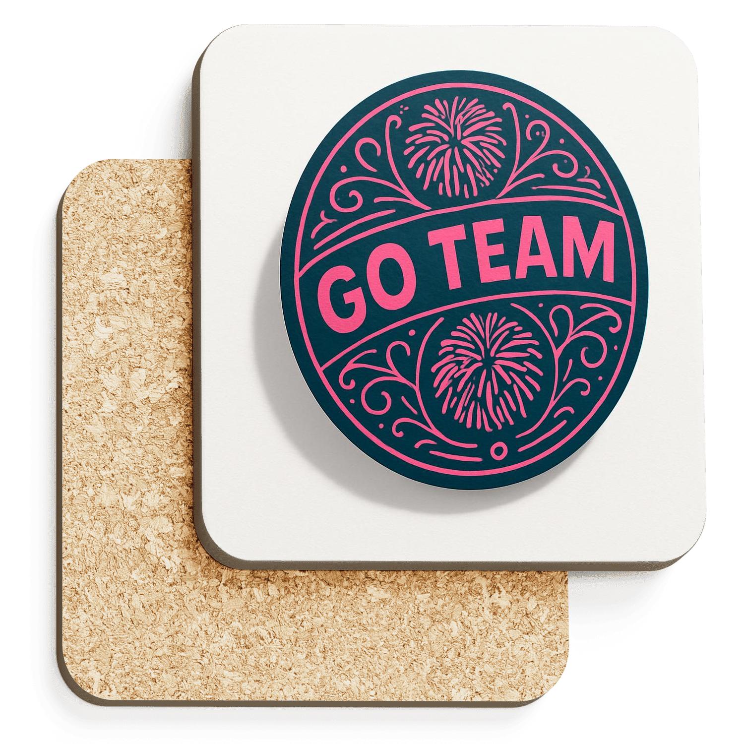 Cheer Pom Emblem elegant tabletop coasters