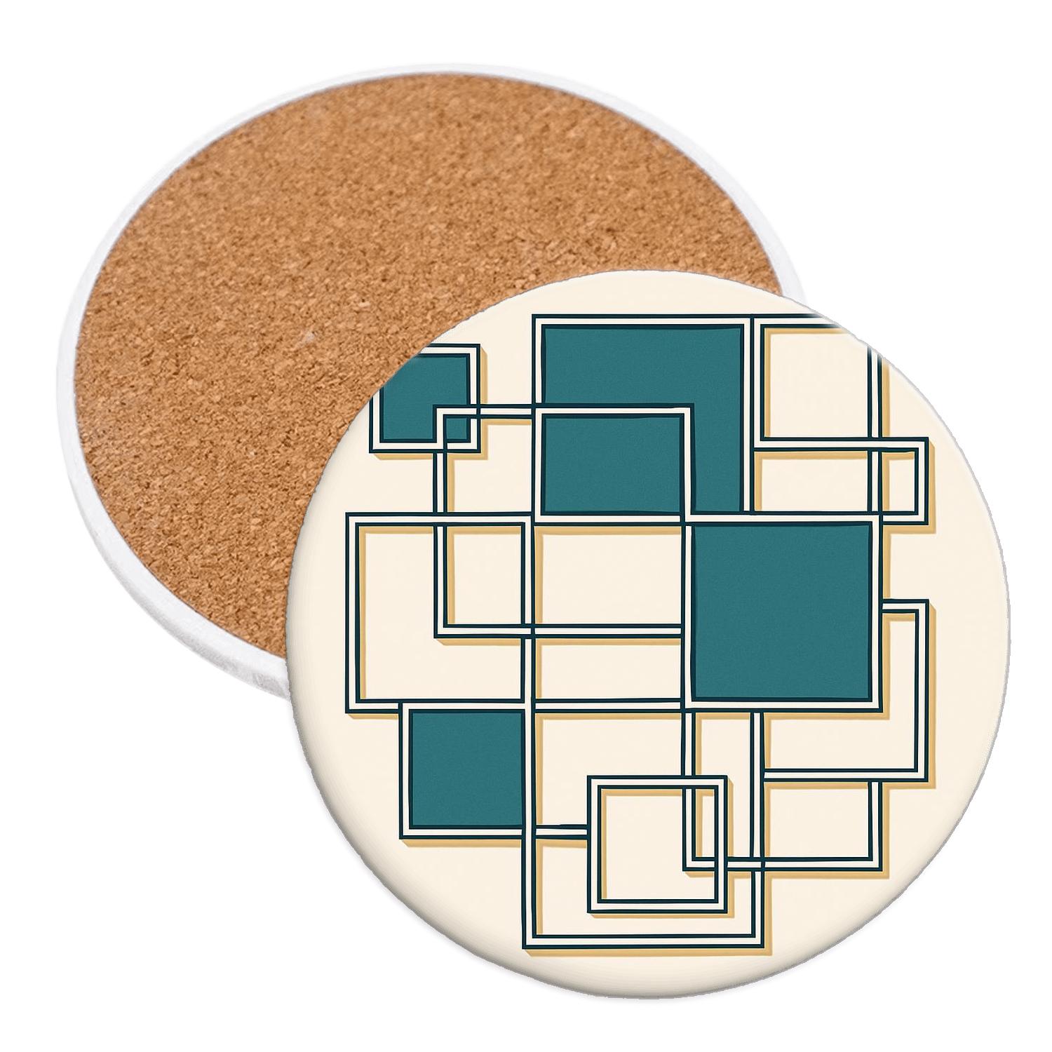 Modular Grid Harmony decorative beverage coasters