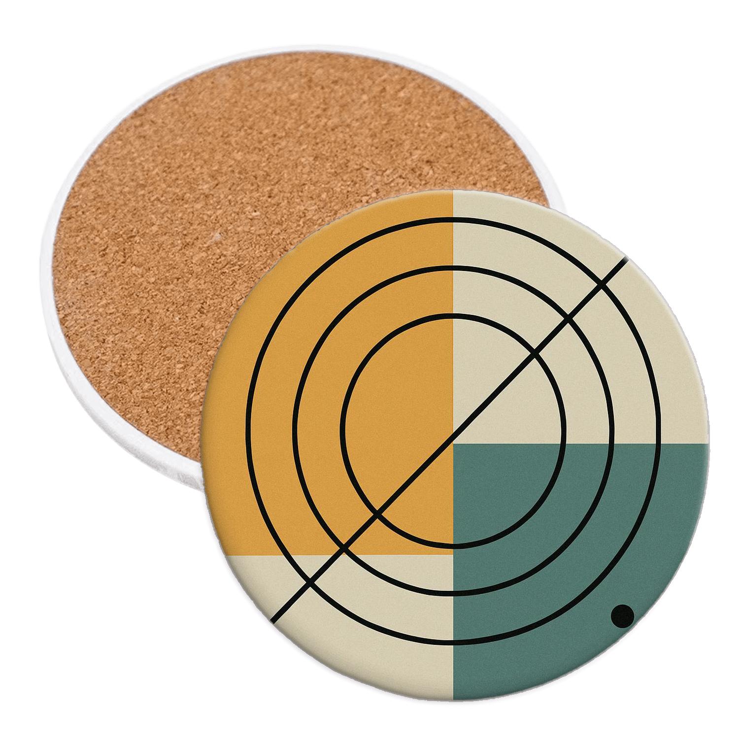 Orbit Geometry decorative beverage coasters