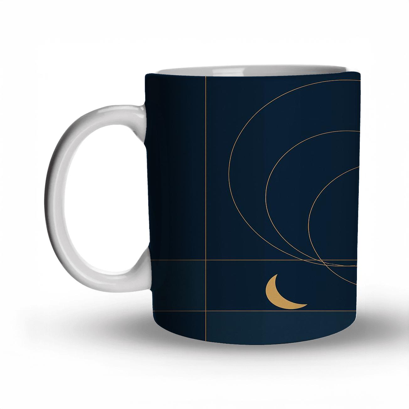 Geometric Night Drift premium drinkware mugs