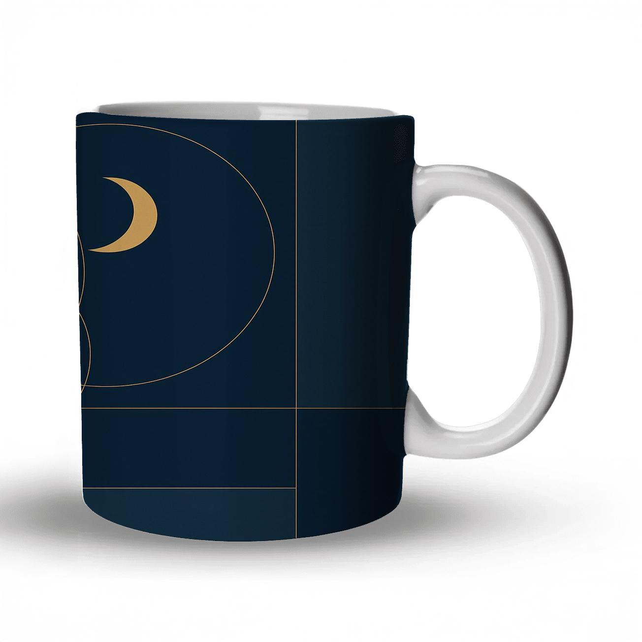 Geometric Night Drift premium drinkware mugs