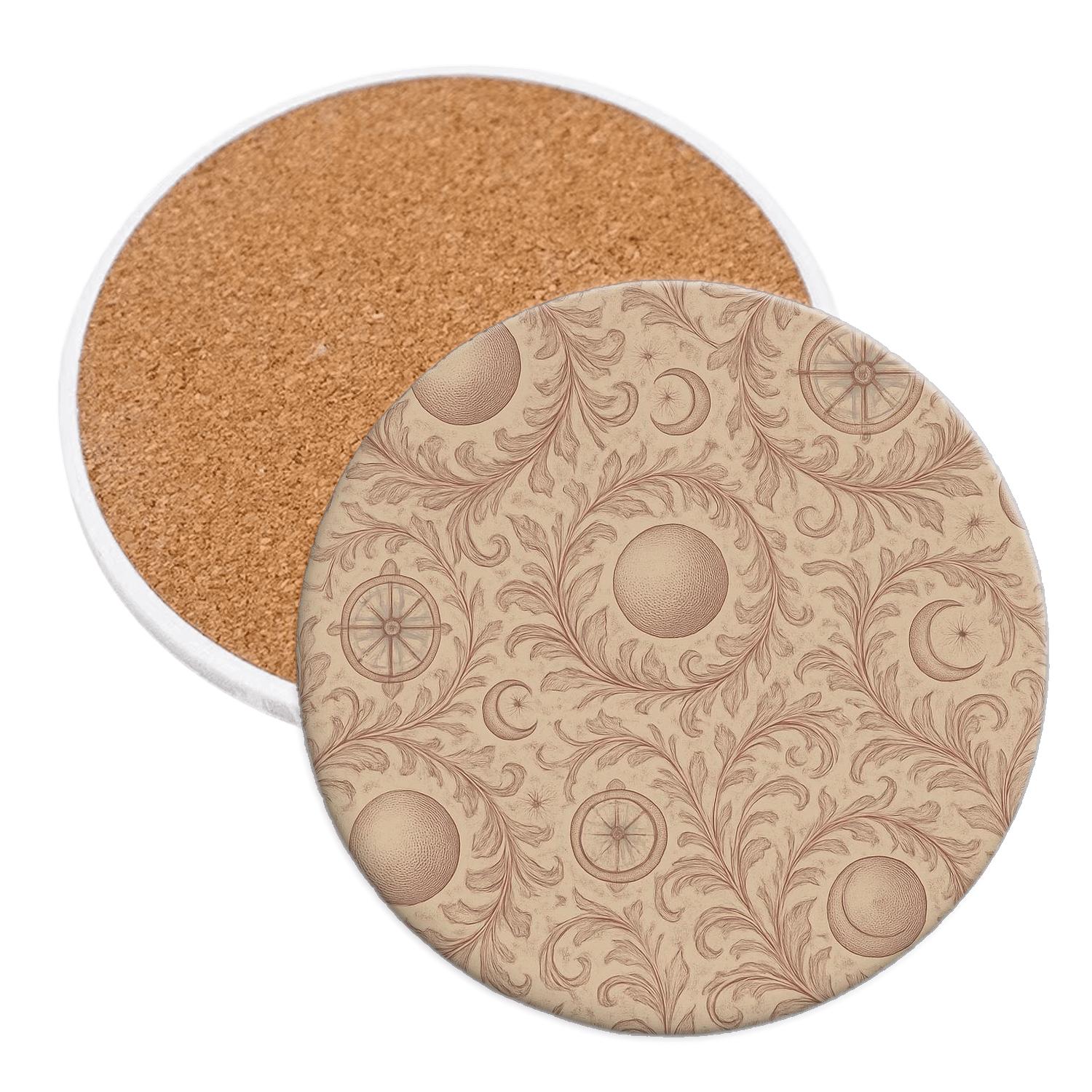 Victorian Astral Lace custom engraved coasters