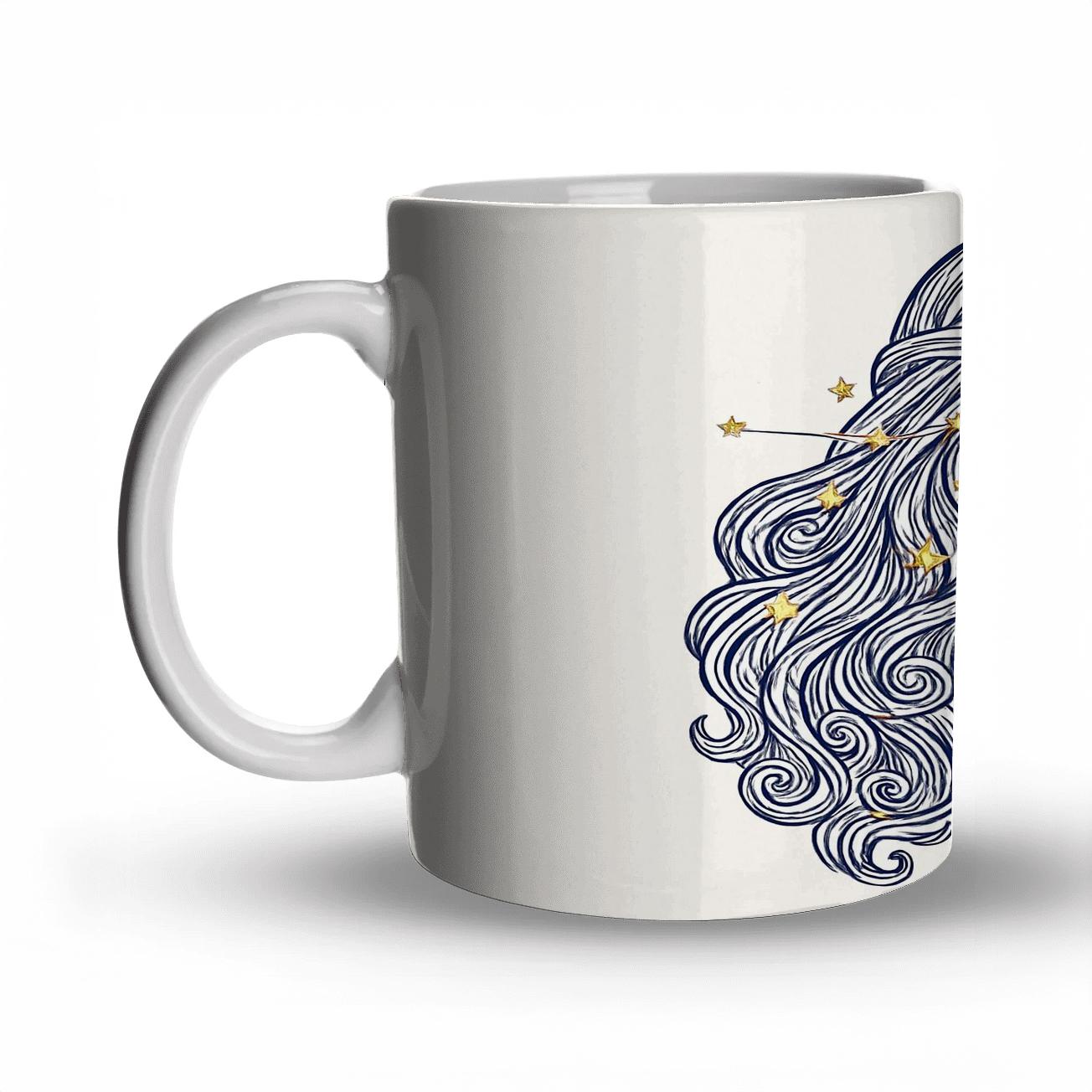 Virgo Maiden Emblem travel mugs with handles