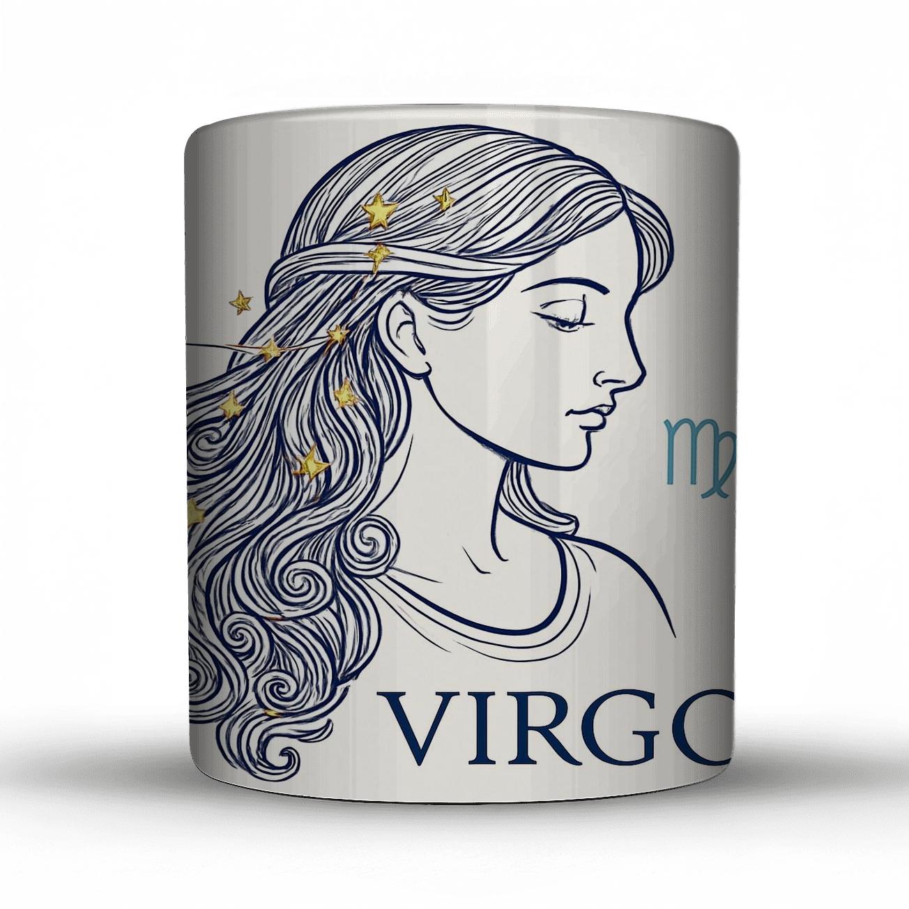 Virgo Maiden Emblem travel mugs with handles