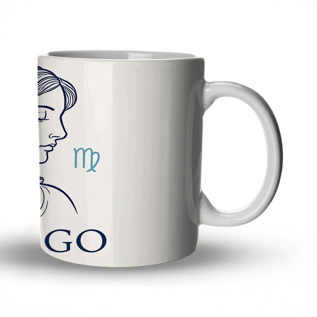 Virgo Maiden Emblem travel mugs with handles