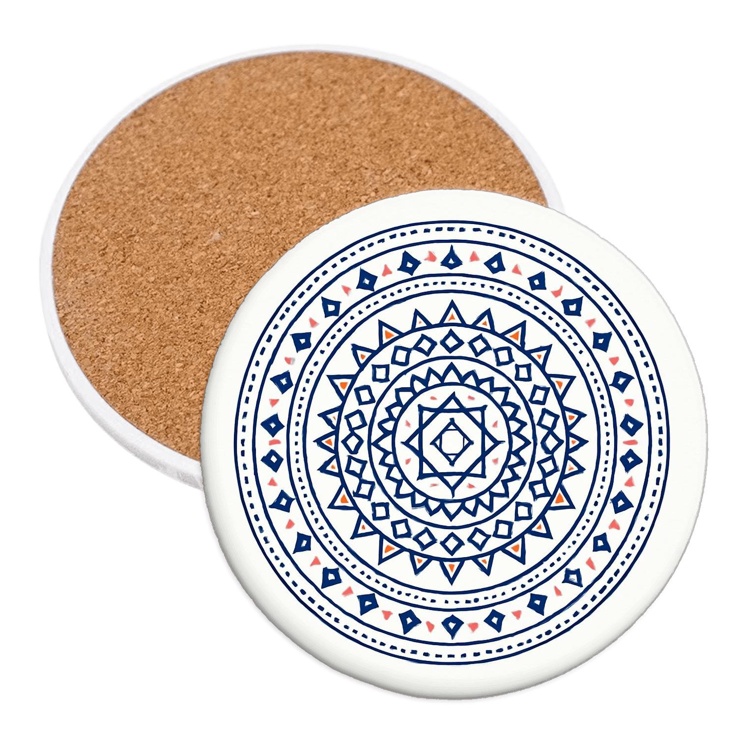 Concentric Line Mandala coasters for home decor