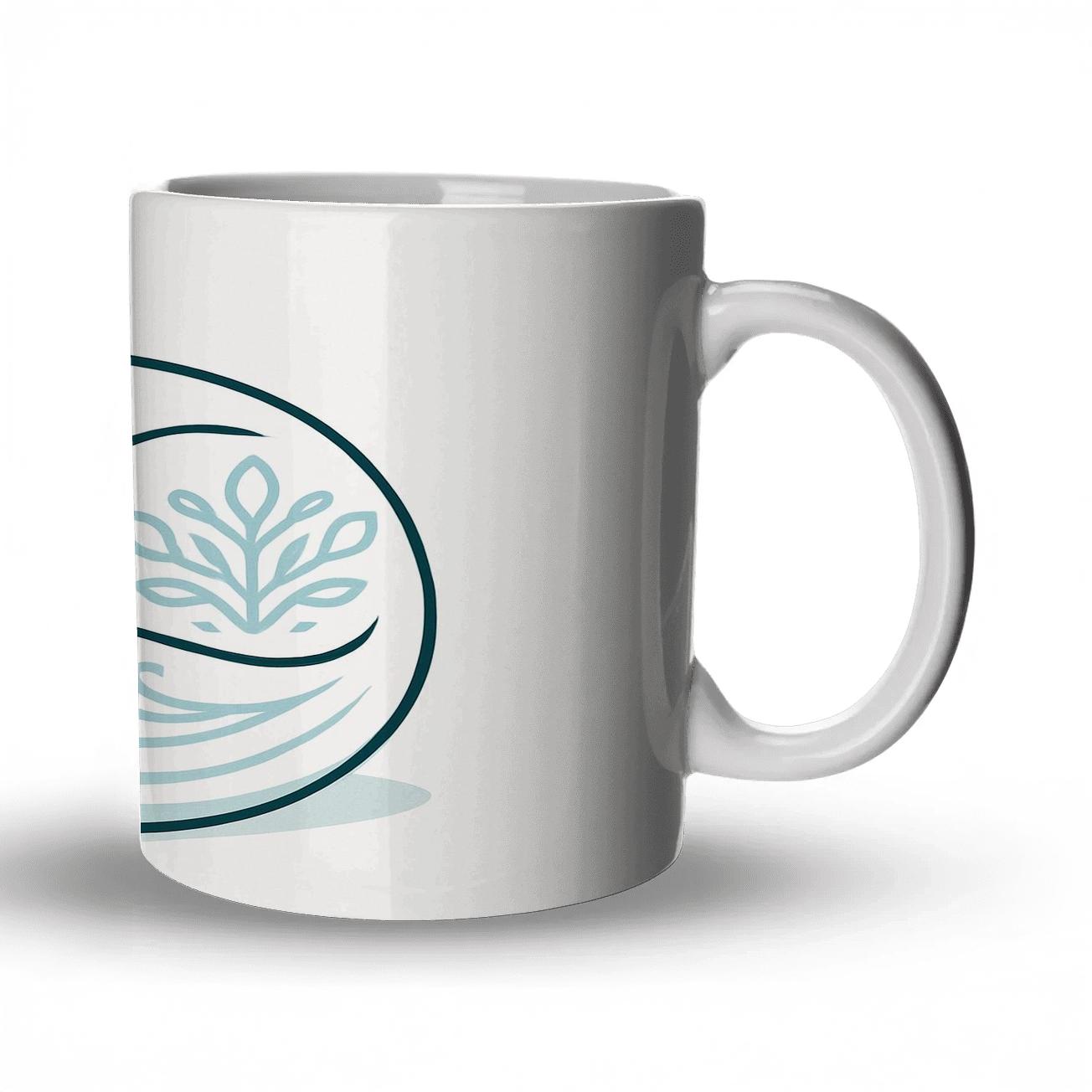 Minimalist Arctic Fox Emblem novelty coffee mugs